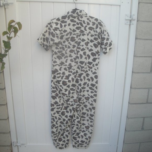 Urban Outfitters U.O. D’Angelo leopard print jumpsuit Size Small - Picture 7 of 7